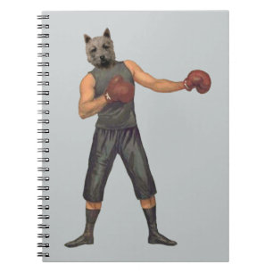 Vintageboxare Westie Anteckningsbok Med Spiral