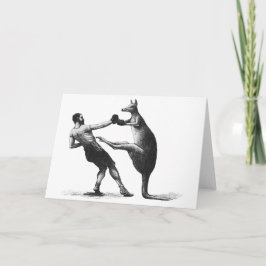 Vintageboxningkänguru Helgkort