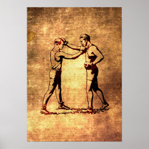 Vintageboxningmanar Poster