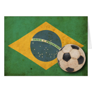 VintageBrasilien flagga Hälsningskort