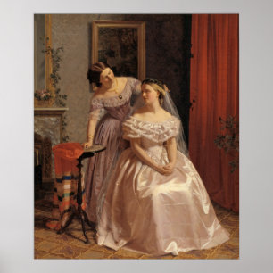 Vintagebrud, brudtärna, maid of honorväggkonst poster