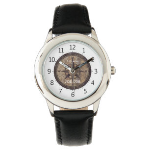 Vintagebruntkompass Armbandsur