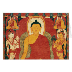 VintageBuddha målning Hälsningskort