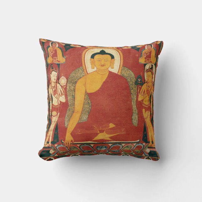 VintageBuddha målning Kudde (Framsida)