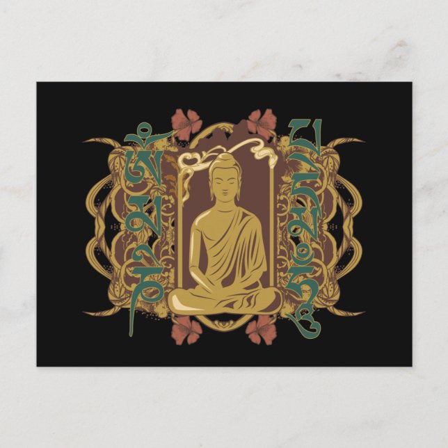 VintageBuddha Mantra Vykort (Framsida)