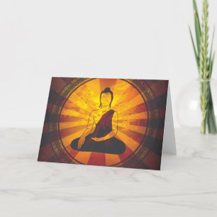 VintageBuddha tryck Kort