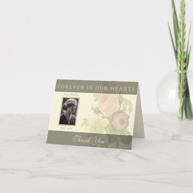 Vintagebukett med ramsympatitack N Tack Kort (Framsida)