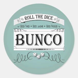 VintageBunco design Runt Klistermärke
