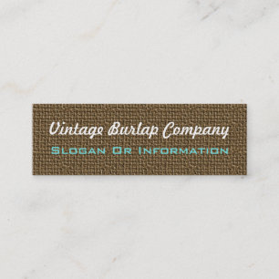 VintageBurlapvisitkortar Mini Visitkort