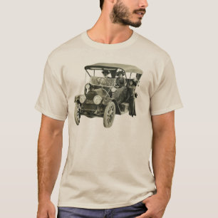 VintageCadillac bil 1912 med kvinnachauffören Tee Shirt