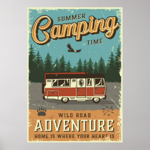 Vintagecamping Poster