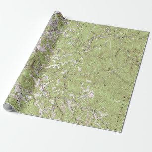 VintageCharleston West Virginia topografisk karta Presentpapper