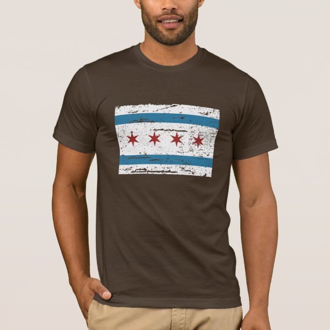 VintageCHICAGO flagga Tee Shirt (Framsida)