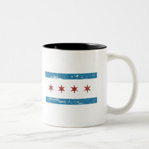 VintageCHICAGO flagga Två-Tonad Mugg