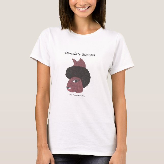 VintageChoc kaniner afro- Bunnie Tee Shirt (Framsida)