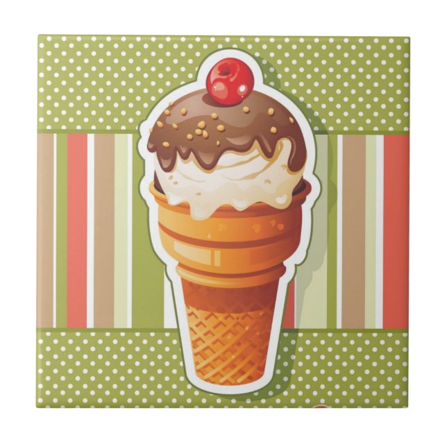 Vintagechokladglass Kakelplatta (Framsidan)