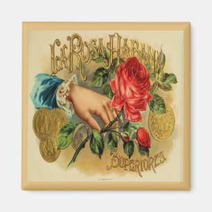 Vintagecigarren boxas etiketten magnet