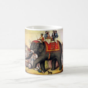 Vintagecirkuselefant Kaffemugg