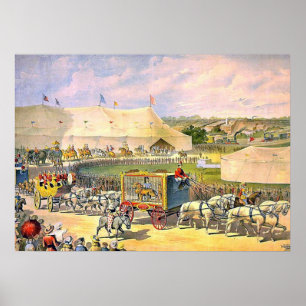 Vintagecirkusjordning Poster