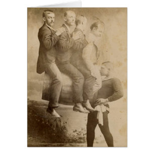 VintagecirkusStrongman Hälsningskort
