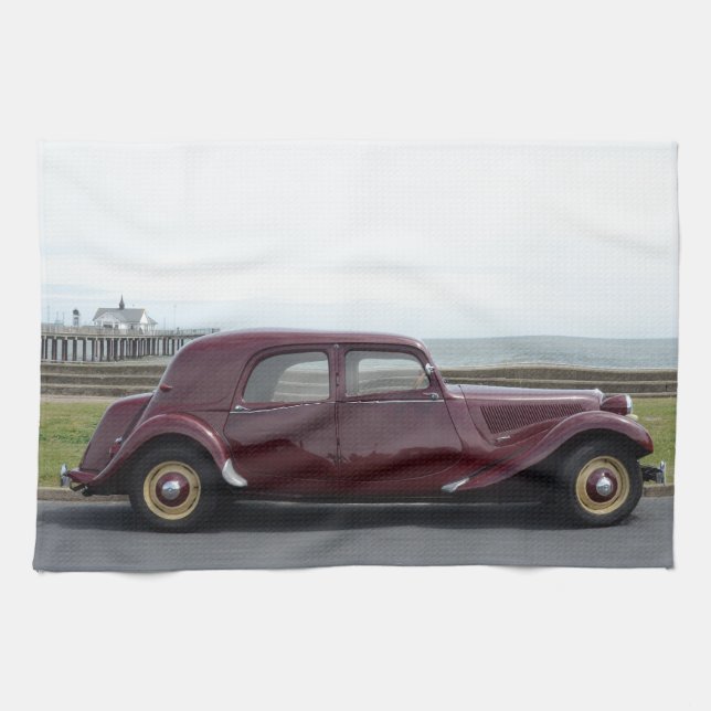 VintageCitroen dragkraft Avant Kökshandduk (Horisontell)