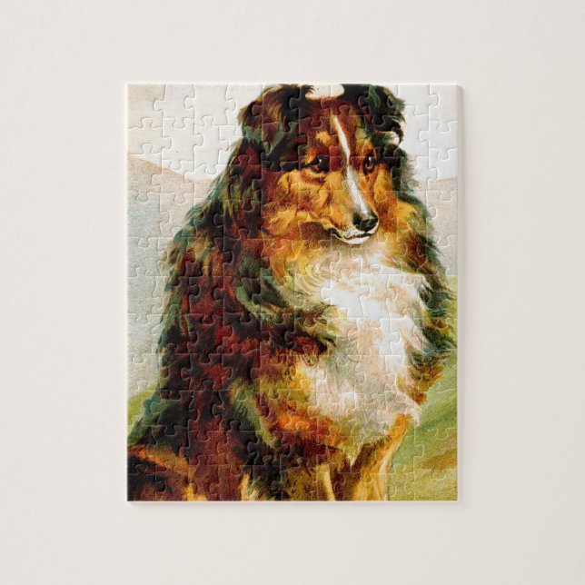 VintageColliehund Pussel (Vertikal)