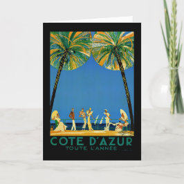 VintageCote d'Azur fransk reser Helgkort