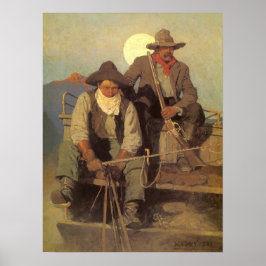 VintageCowboys, lönen arrangerar vid NC Wyeth Poster
