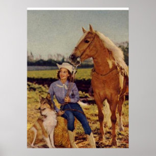 VintageCowgirl Poster