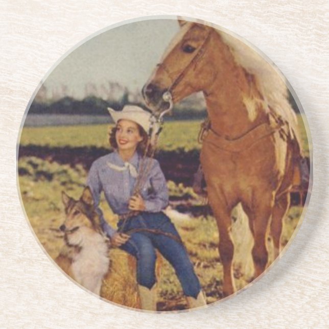 VintageCowgirl Underlägg Sandsten (Framsidan)