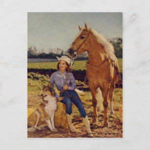 VintageCowgirl Vykort