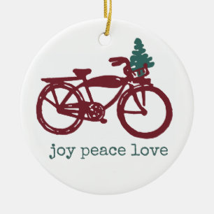 Vintagecykel & julgrandesign julgransprydnad keramik