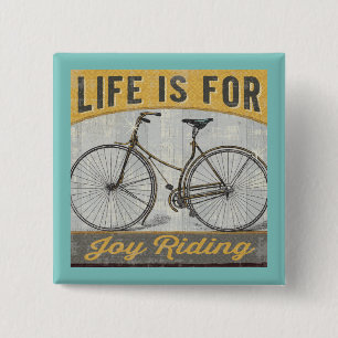 Vintagecykel med citationstecken knapp