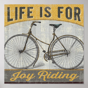 Vintagecykel med citationstecken poster