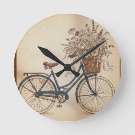 vintagecykel rund klocka