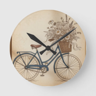 vintagecykel rund klocka