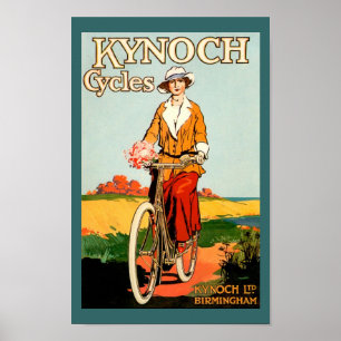 Vintagecykelaffisch - Kynoch cyklar Poster