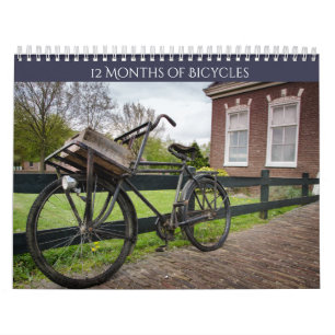 Vintagecykelälskare två kalender för sida