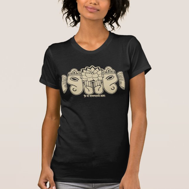 Vintaged Ganesh MantraTshirt T-shirt (Framsida)