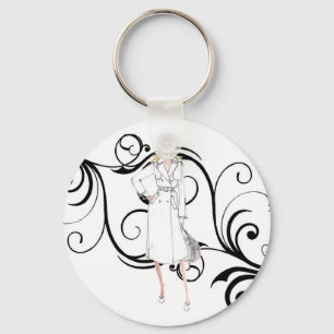 Vintagedam Keychain Nyckelring
