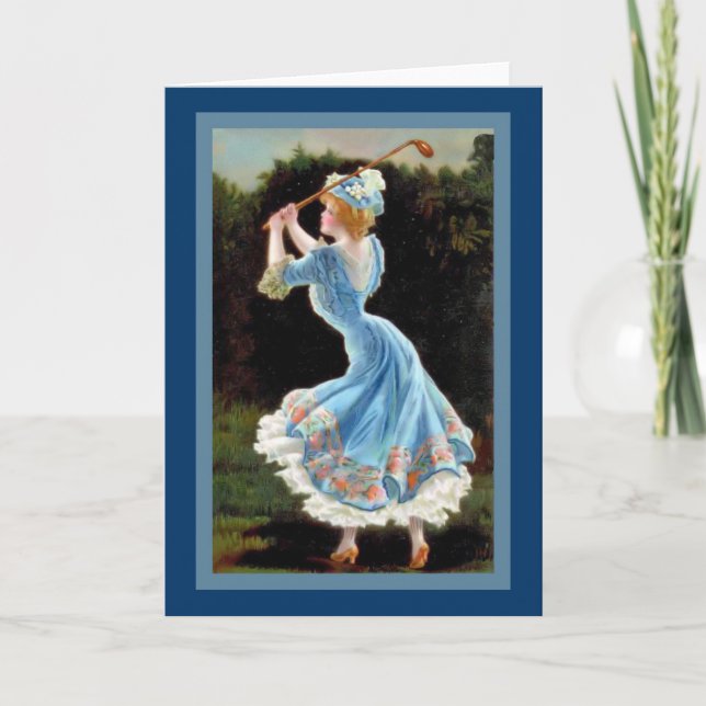 Vintagedamgolfspel Kort (Framsida)