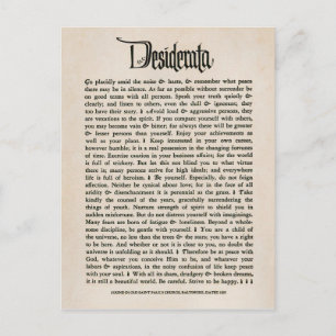 VintageDesiderata - vykort