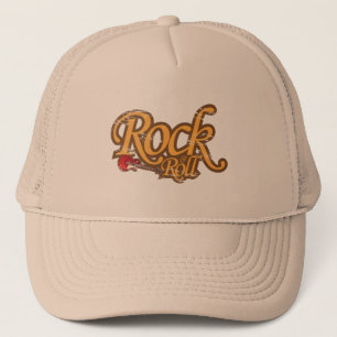 Vintagedesignhatt - sten - och - rulle truckerkeps