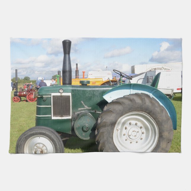 Vintagedieseltraktor Kökshandduk (Horisontell)