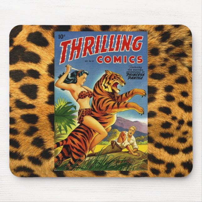 Vintagedjungeltecknaden täcker musmatta (Framsidan)