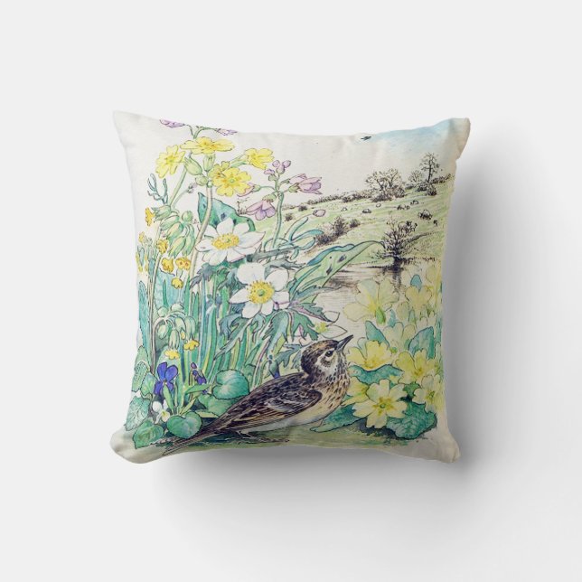 vintagedjur som engelsk bygd kudder, dämpar kudde (Framsida)