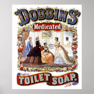 Vintagedobbinss Medicated tvål för toalett Poster