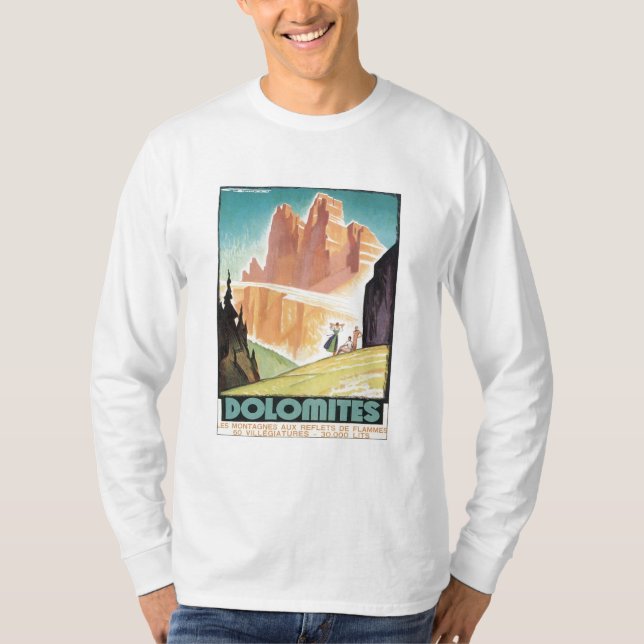 VintageDolomitesberg Tee Shirt (Framsida)
