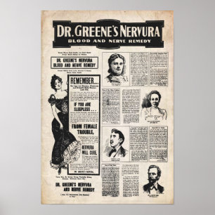 VintageDr Greene Nervura Poster