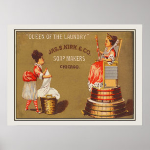 Vintagedrottning av annonsen för tvätttvål poster
